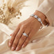 Regal Blossom Crystal Kada and Ring Set