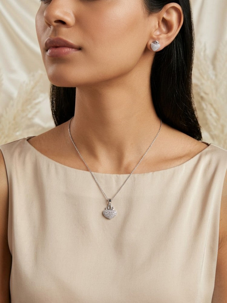 Sweet Spark Pendant Earring Set