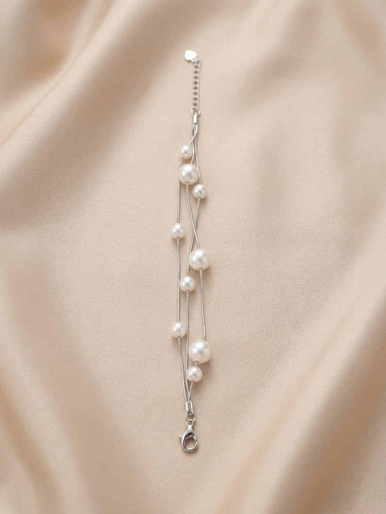 Layered Pearl Symphony Bracelet