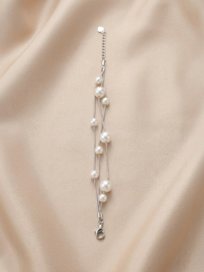 Layered Pearl Symphony Bracelet