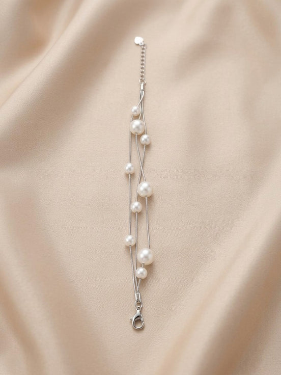 Layered Pearl Symphony Bracelet
