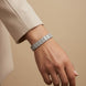 Classic Block Silver sparkle Bracelet (Unisex)