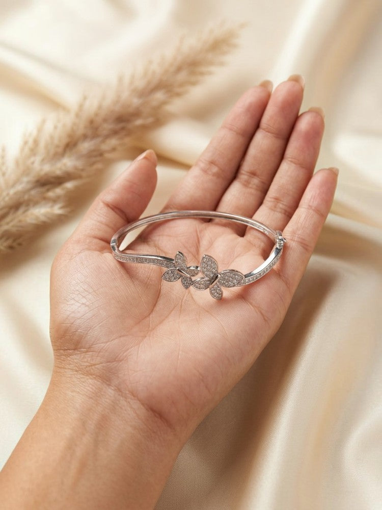 Crystal Butterfly Openable Kada