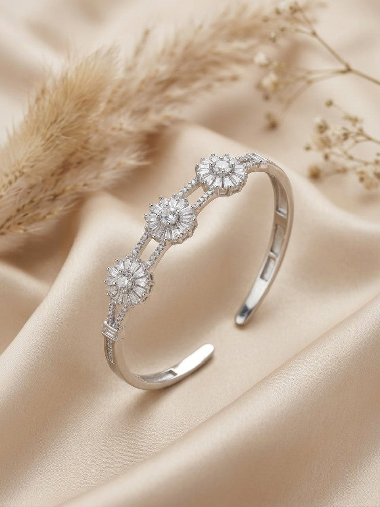 Regal Blossom Crystal Kada and Ring Set