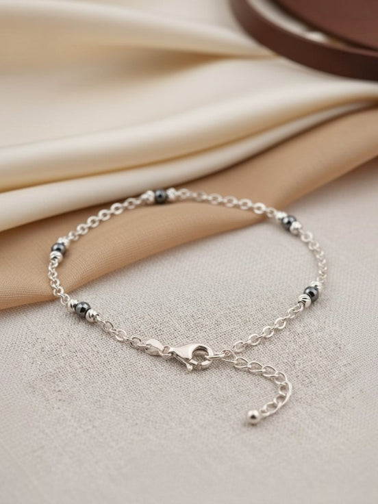 Shyama Silver Anklet