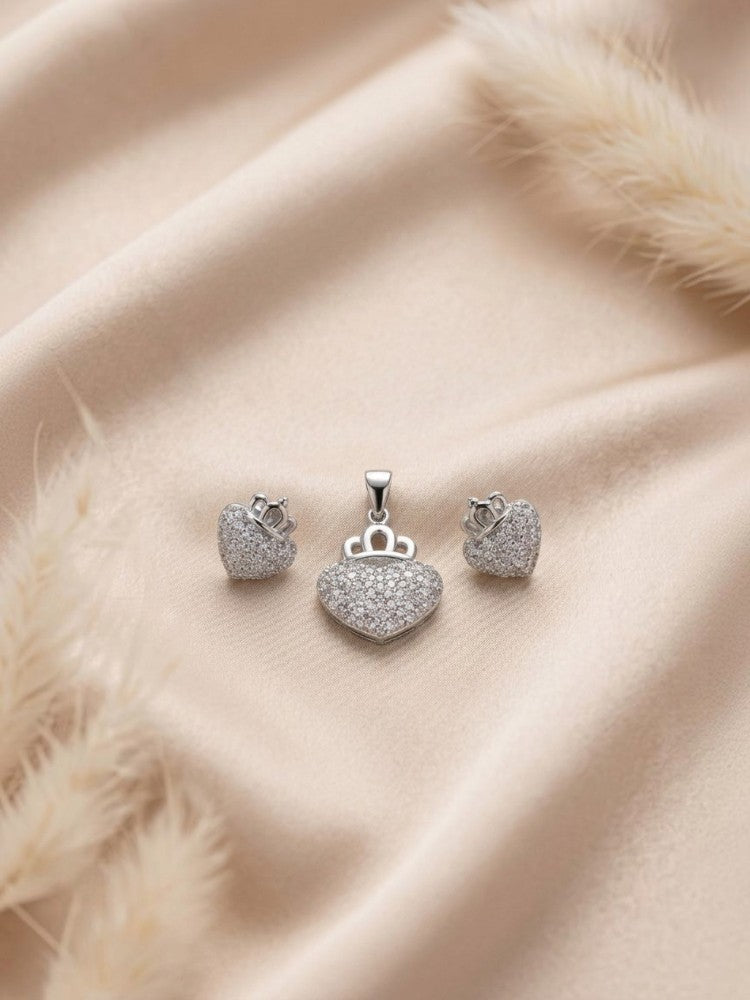 Sweet Spark Pendant Earring Set