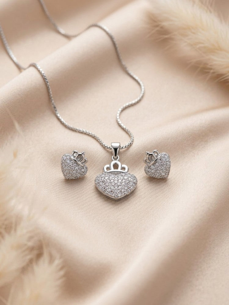 Sweet Spark Pendant Earring Set