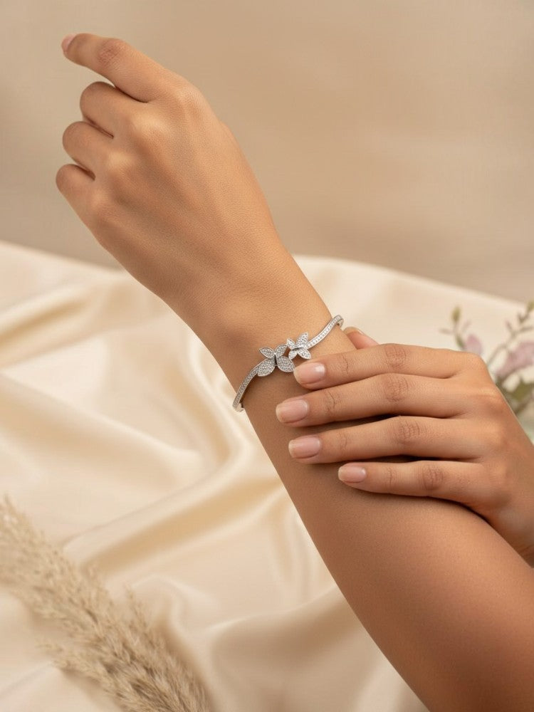 Crystal Butterfly Openable Kada