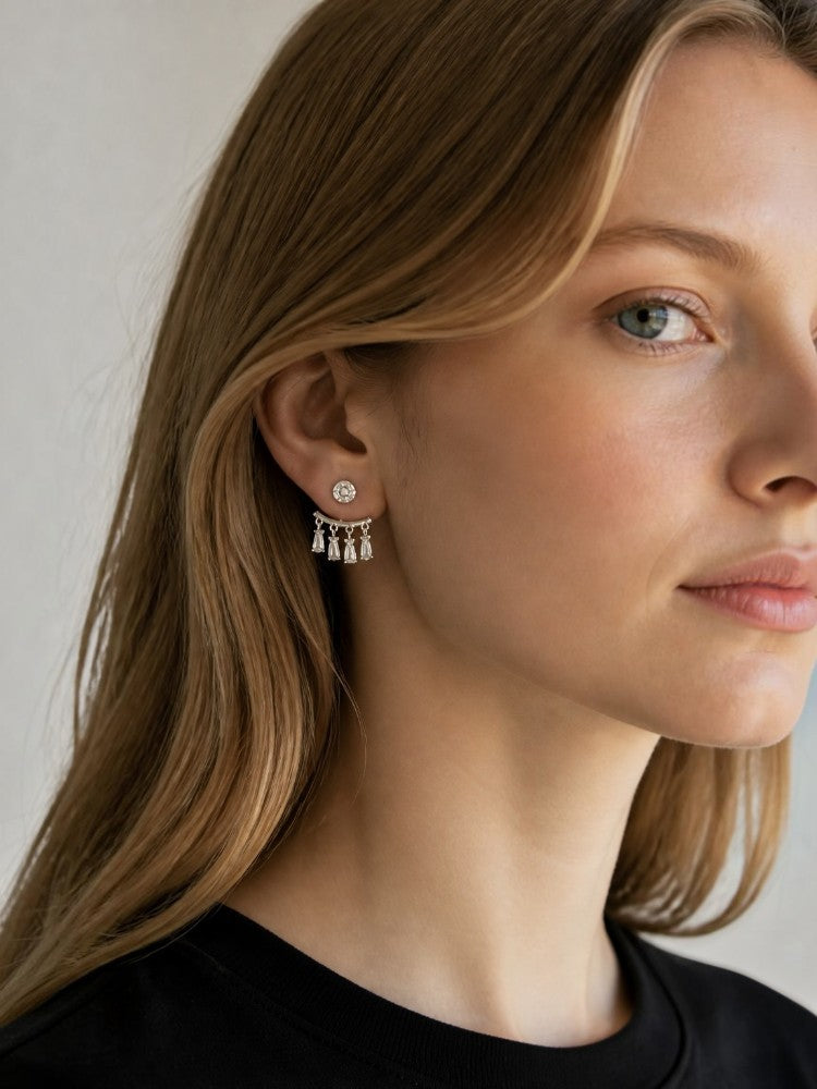 Silver Shower Earrings
