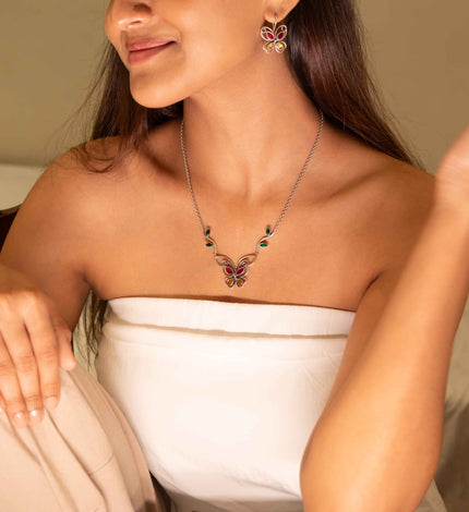 Adya Titli Aur Patti Necklace Set