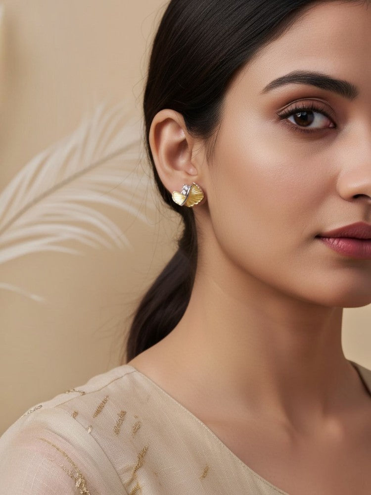 Golden Ripple studs
