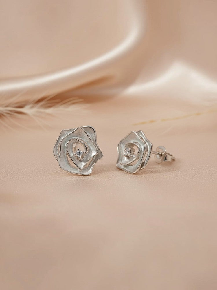 Mint Rose Studs