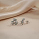 Trinity pearl ribbon studs