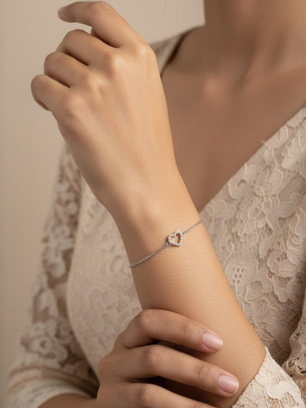 Floating Heart Bracelet