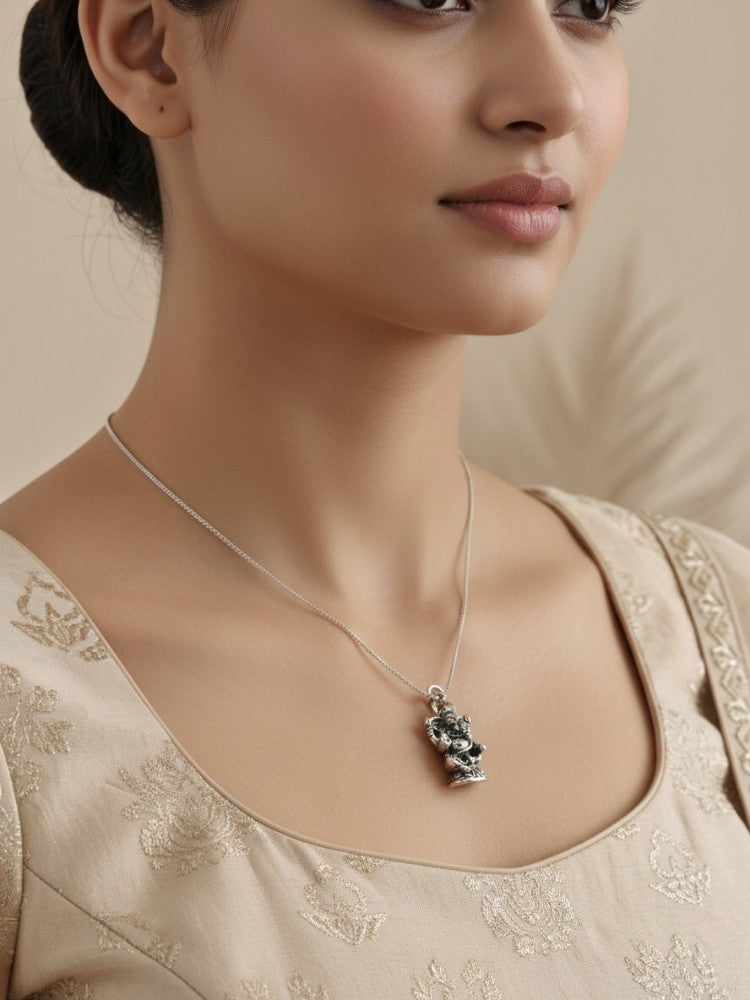 Sacred Ganesha Oxidized Pendant