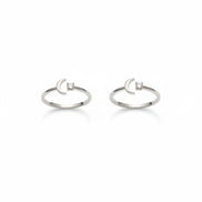 Moonlit spark Adjustable ring