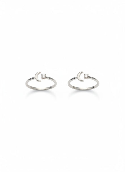 Moonlit spark Adjustable ring