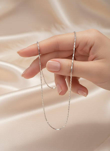 Bhoomivar Silver Glaze Anklet