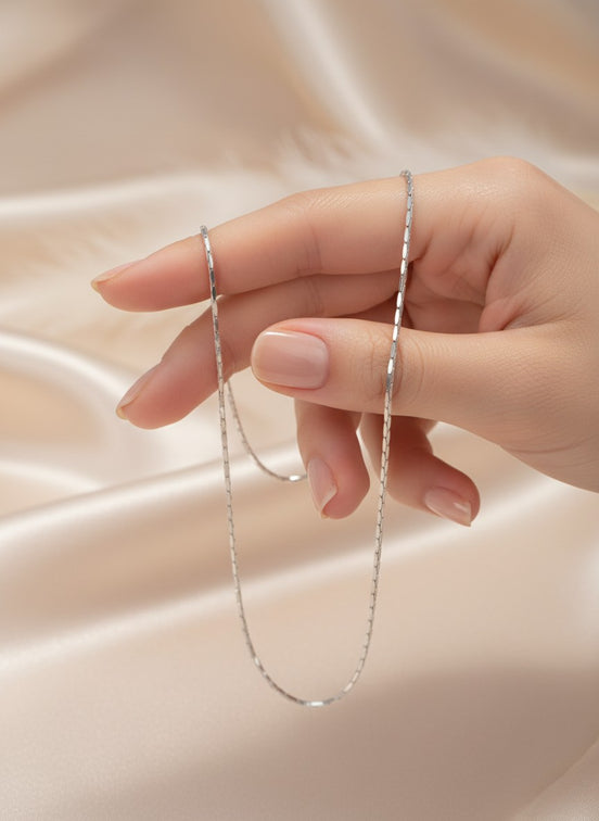 Bhoomivar Silver Glaze Anklet