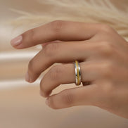 Golden vein Ring Men