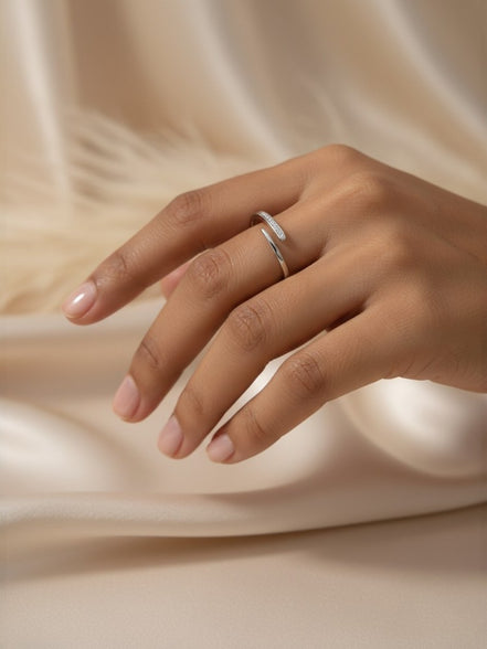 Stoned Loop Adjustable ring