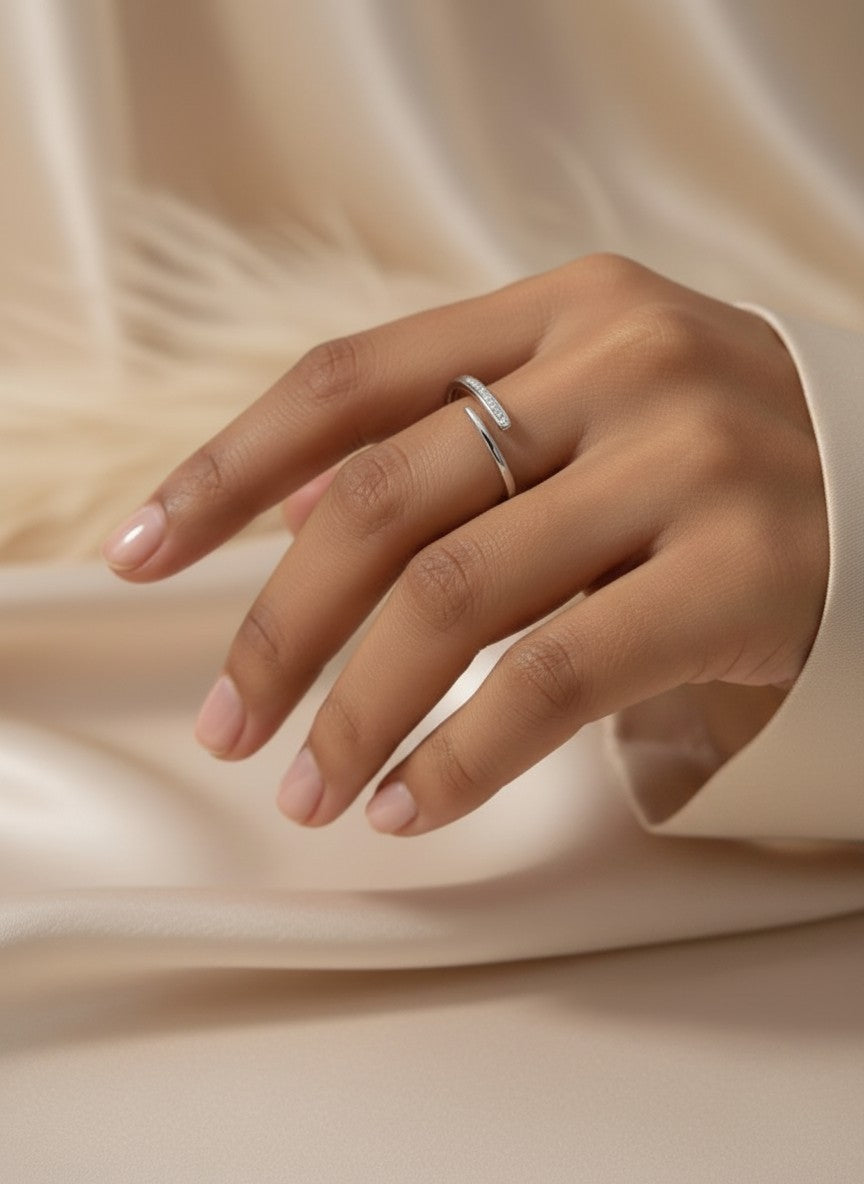 Stoned Loop Adjustable ring