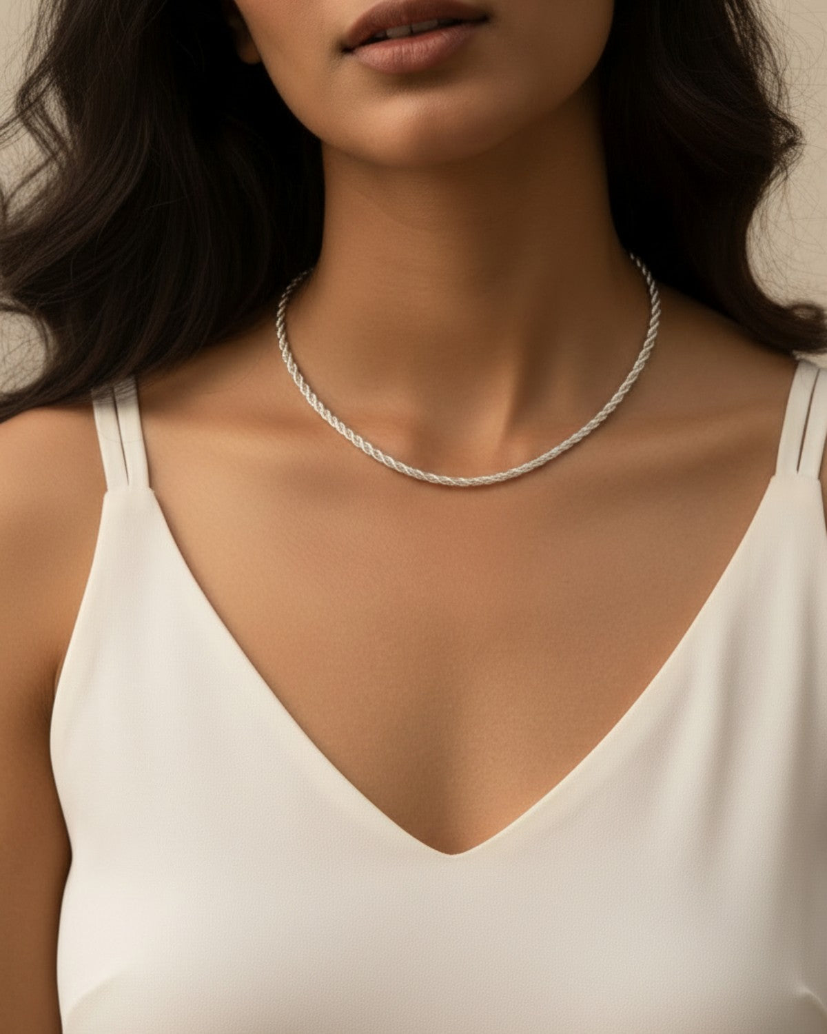 Shimmer Twist Collar Necklace
