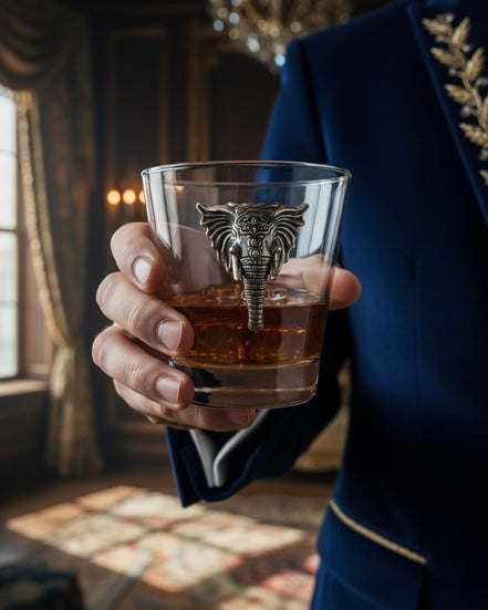 Majestic Silver Tusker Whiskey Glass