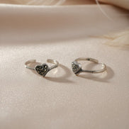 Heartbeat Toe Ring