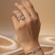 Twin Crystal Bloom Adjustable Kada and Ring
