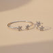 Twin Crystal Bloom Adjustable Kada and Ring