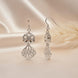 Silver Rosette Drops Earring