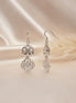 Silver Rosette Drops Earring