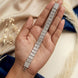 Classic Block Silver sparkle Bracelet (Unisex)