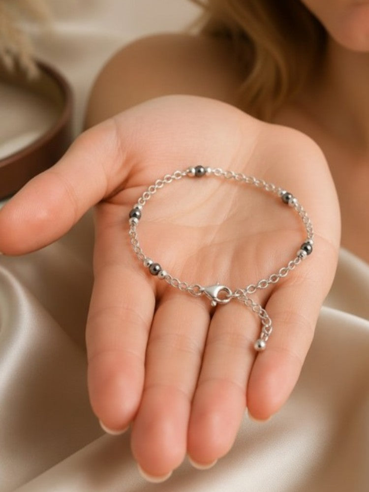 Shyama Silver Anklet