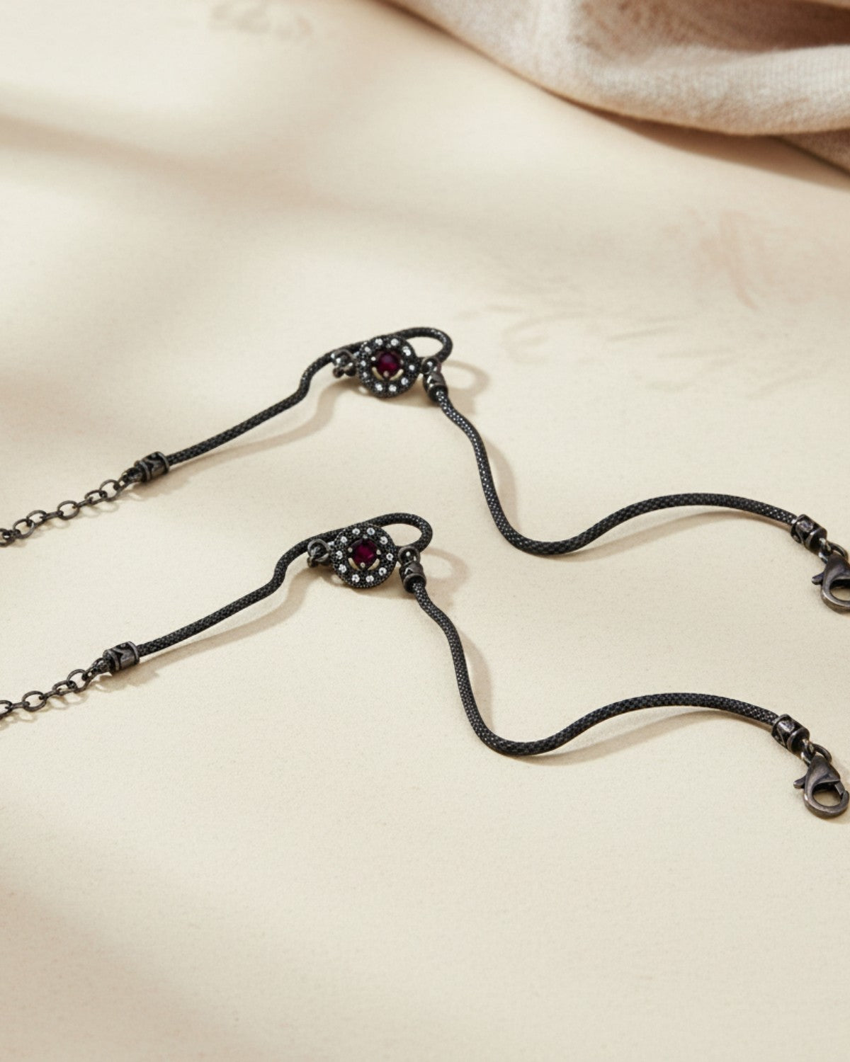 Bhoomivar Royal Vintage crimpson Anklet