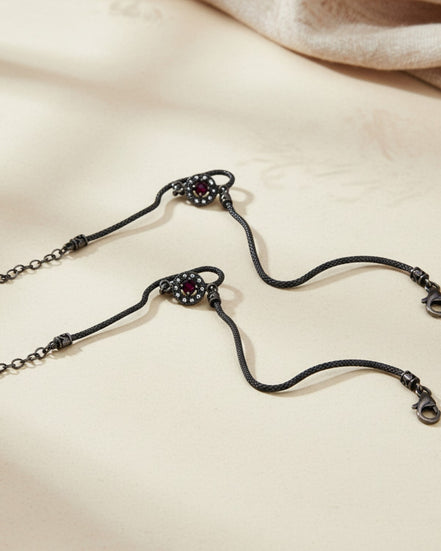 Bhoomivar Royal Vintage crimpson Anklet