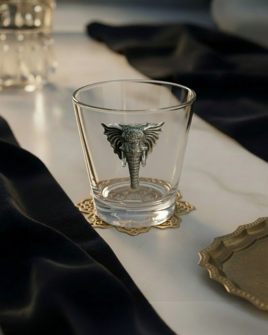 Majestic Silver Tusker Whiskey Glass